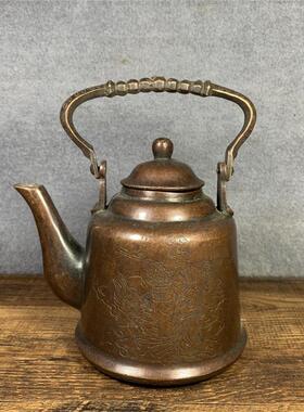 老铜酒壶老酒具铜酒盅酒杯古玩收藏民俗怀旧老物件复古装饰摆件