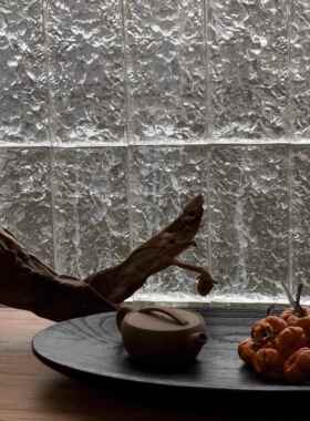 Wabi-Sabi风格木制托盘实木茶托盘高端香薰蜡烛托盘B&B装饰高价值