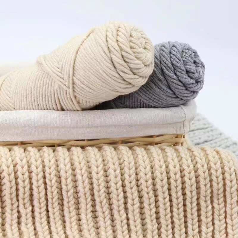 Tufting8股情人棉 毛线团 牛奶棉粗毛线 diy围巾线  俄罗斯戳戳绣 - 图1