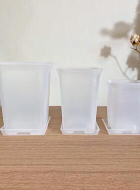万象盆方形多肉塑料花盆加厚磨砂特厚控根玉露十二卷扦插酢浆草盆