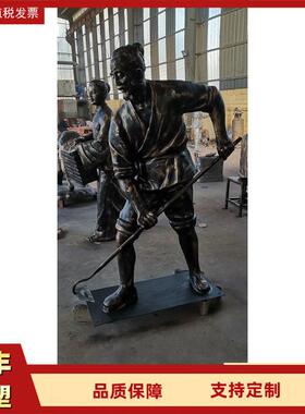 大型古代劳动主题人物铜雕像城市广场工匠精神景观小品雕塑摆件