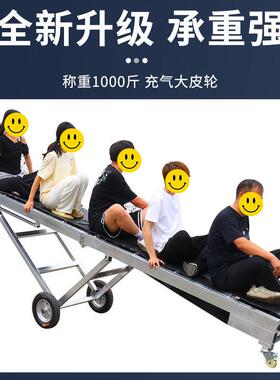 传送带小型折叠式爬坡输送机流水线皮带输送机装车卸货家用输送带