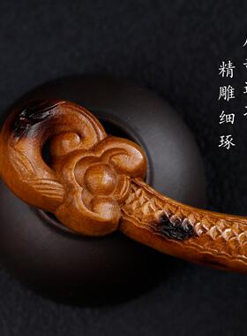 雷击枣木雷龙大斧头道家法器手持桌面摆件乔迁新房搬家家居饰品