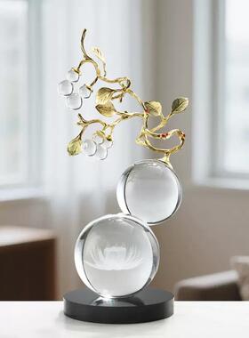 美豹132现代摆新中式葫芦件客明厅玄关电脂视柜家居透树雕塑人物