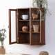 Yili solid wood kitchen wall hanging shelf desktop small storage cabinet cosmetic storage cabinet bedroom living room wall