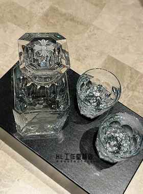 欧洲古典宫廷风格进口手工水晶酒瓶威士忌洋酒壶酒杯流行组合