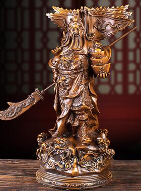 新款直销九龙关公财神摆件店铺开业供奉财神礼品武财神关二爷摆件