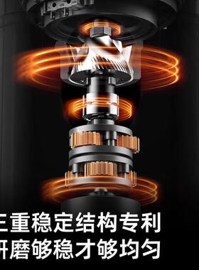 柏翠PE3788电动磨豆机咖啡豆全自动研磨家用小型意式手冲磨粉机