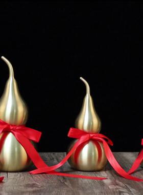 【是课程祝福】铜葫芦饰品办公室空心安全镇屋家开业挂件黄铜