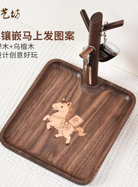 实木入户门口钥匙收纳摆件首饰展示架玄关收纳盒子高级置物架新款