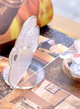 「原创」亚克力便签夹立牌覆古咖啡馆办公桌面装饰摆件手绘ins