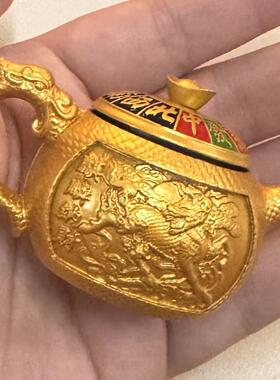 黄铜麻将麻将旋转创意装饰摆件