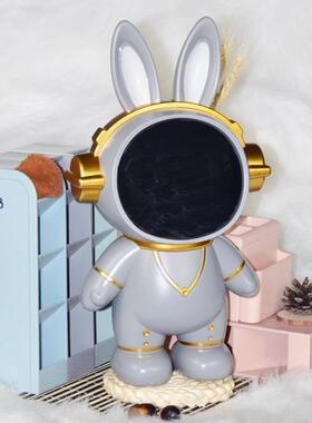 太空兔宇航员存钱罐儿童男女孩新款卡通网红存钱罐存取摆件储蓄箱