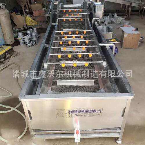 全自动辣椒喷淋清洗机果蔬气泡清洗线苹果清洗设备多功能洗菜机 - 图1