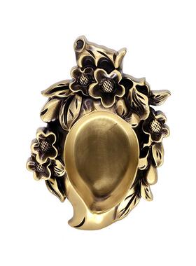 博喜制桃盘烟灰铜886缸家用花办公桌面金属烟灰创意桌缸面铜烟灰