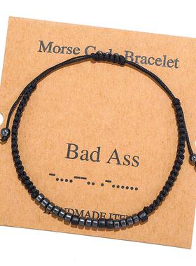 Cross-border beaded hand-woven couple bracelet欧美编织手链潮