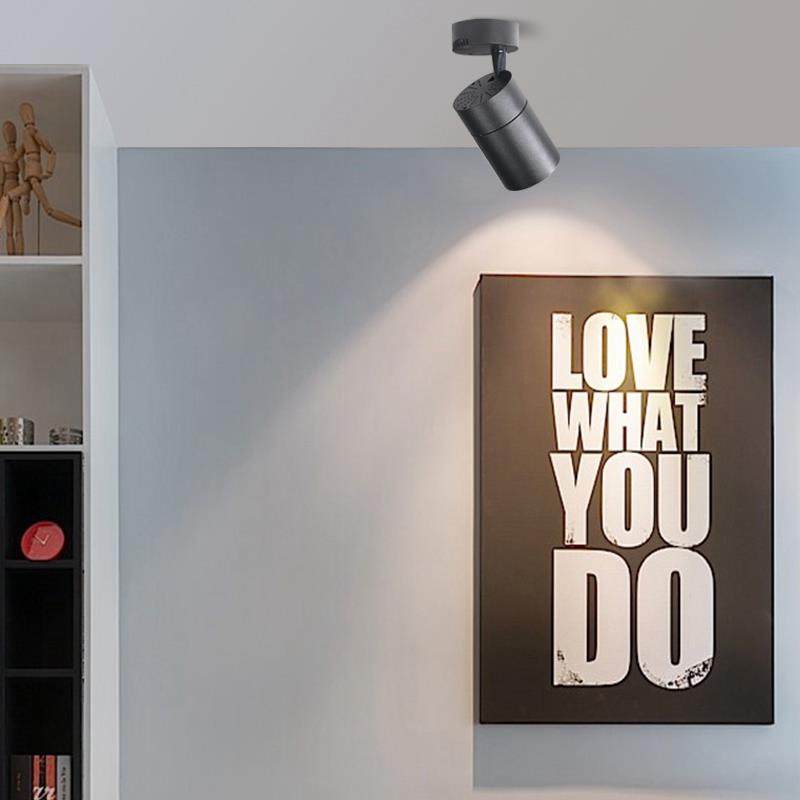 明装式射灯led商用服装店单灯商铺背景墙超亮家用cob轨道吸顶式,淘宝优惠券,粉丝福利购,淘宝优惠卷