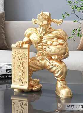 新款开肌肉迁财品神爷桌面摆件健身房办公室装饰开店业礼品乔新居