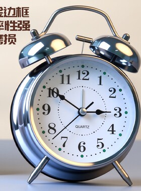 老式机芯机械马蹄上怀旧发条表闹钟全铜纯铜小学生上弦男起床神器