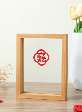 正方形diy创意干花DIY亲子装饰画