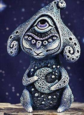 跨境三眼外星人魔幻外星人树脂摆件装饰庭院设计艺术装修户外创意