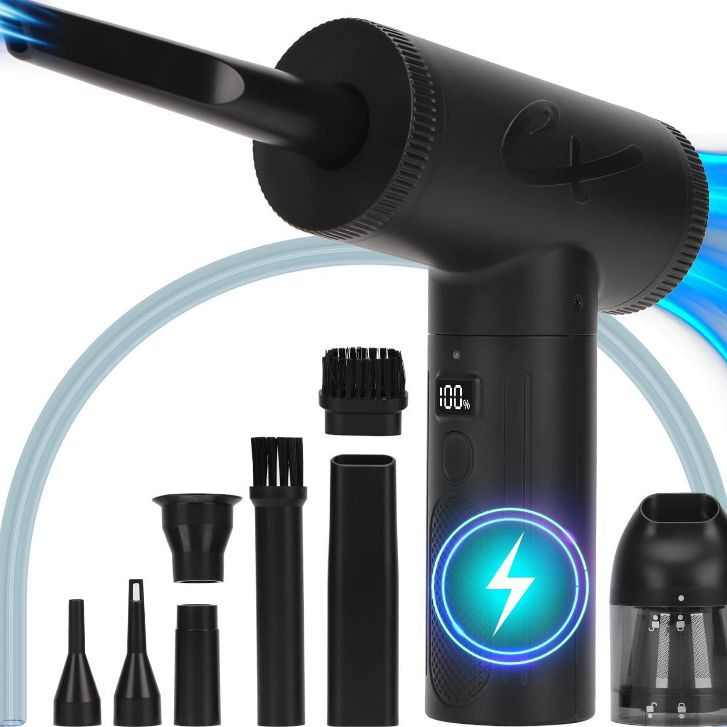 手持吸尘器无线车载吹尘器车家两用键盘机箱大功率吹尘器吸吹一体 - 图0