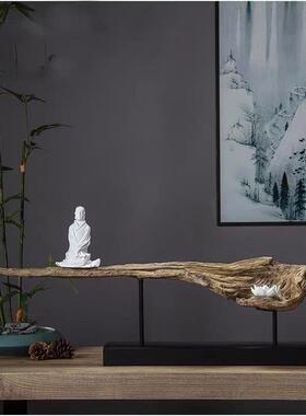 新中式家居禅意佛像摆件客厅入户玄关装饰品茶室博古架和尚工艺礼