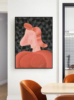 新款直销北欧现代简约装饰画人物软装挂画客厅沙发背景墙壁画卧室