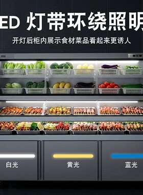 雪二五阶梯冰台三阶梯烧烤展示柜档冷藏冷冻BCD饭小店柜点菜商用