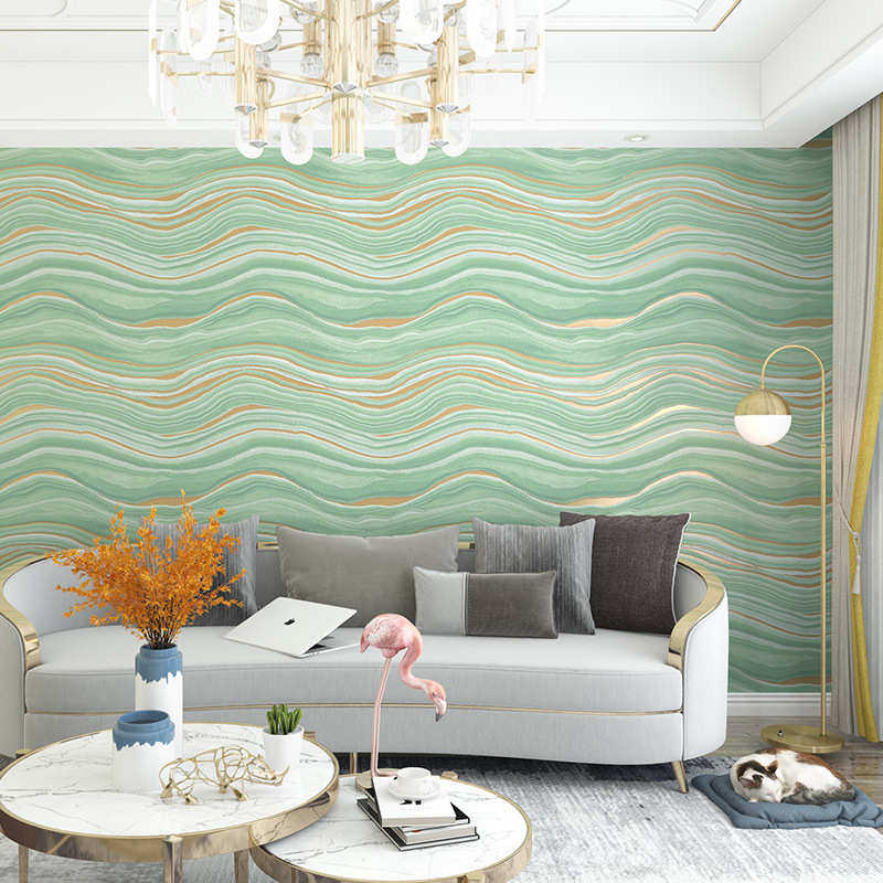 现代简约波浪纹客厅卧室电视背景墙墙纸曲线鹿皮绒壁纸,淘宝优惠券,粉丝福利购,淘宝优惠卷