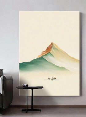 意式极简山水风景客厅沙发背景墙装饰画现代简约玄关书房茶室壁画
