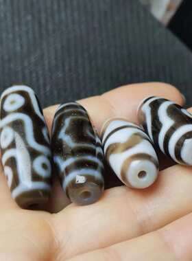 藏传高油老玛瑙九眼天珠批发白芯玛瑙天珠玉髓天珠玉吊坠直播男女