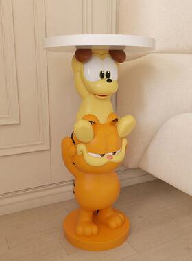 大加菲猫欧迪周边客厅电视柜沙发旁边落地托盘装饰品搬家礼物摆件