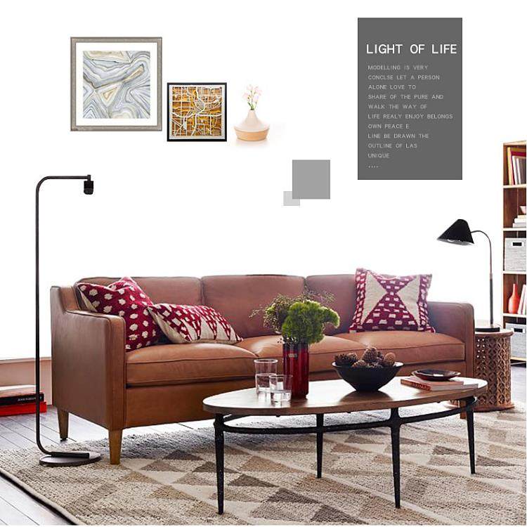 真皮沙发头层牛皮北欧客厅后现代简约港式小户型复古三人皮艺沙发,淘宝优惠券,粉丝福利购,淘宝优惠卷