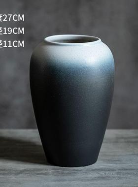 高档雀羽毛插瓶创意代手绘孔陶瓷花瓶现客厅档高桌面陶瓷大花瓶摆