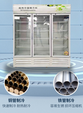 冷藏柜保鲜展示柜立式饮料柜商用单门388家用商用冷柜啤酒柜