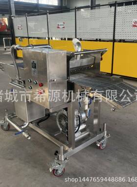 苏子希源叶浆油炸妇流水线 天罗上翠叶浆机 上夹心海苔卷淋浆设备