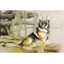 Embroidery handmade biking embroidery Wangchaise Master works True Silk Home Residence Decoration Hanging Painting Collection Gift