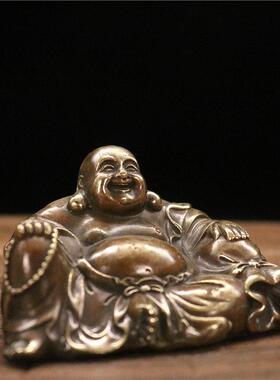 布袋和尚 车载摆件 纯铜 弥勒佛 铜雕像 多款造型