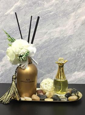 轻奢样板间大理石瓷砖卫浴摆件厕所装饰品卫生间展厅浴室柜托盘