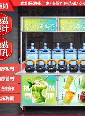 车摆摊商用推小车小740吃车可折叠移动户餐摆外地摊夜市车多功能