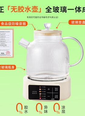【0胶水】养生壶纯玻璃2026新款炖煮一体全玻璃多功能花茶煮茶壶