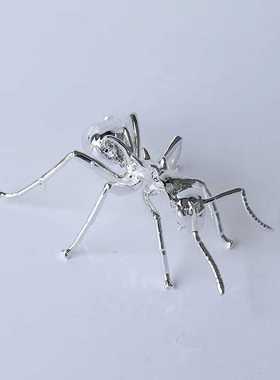 现代简约金属电镀创意昆虫蜻蜓蚂蚁动物摆件桌面茶几书房样板间