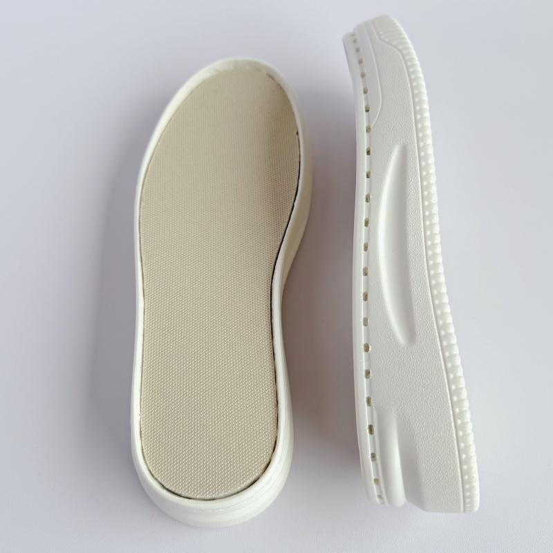 新款手工PU小高台底 手工牛筋底勾冰条线粗线鞋底 内增高小白鞋底 - 图1