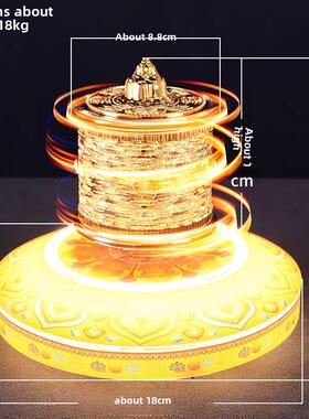 电动悬挂跑手家用捻指机桌面旋转发光金桶手表盘装饰品