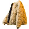 Kuraishi Kazuki trendy brand diamond-shaped cotton jacket for men in autumn and winter plus velvet retro Japanese style casual baseball collar warm jacket