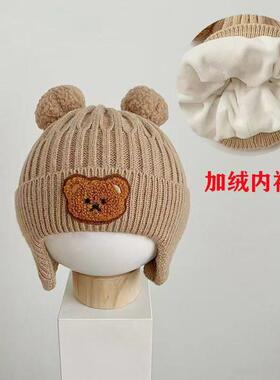 1岁宝宝帽子巨好看的宝宝帽子推荐秋冬儿童帽婴儿可爱韩文贴布双