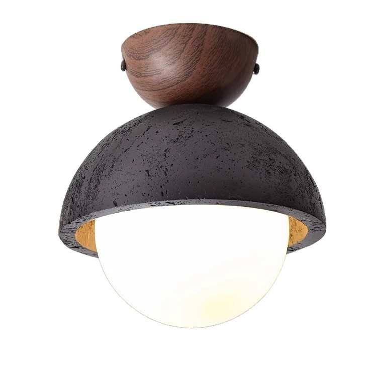 黑色洞石小吸顶灯创意门厅过道灯走廊玄关阳台飘窗日衣帽间吸顶灯 - 图3