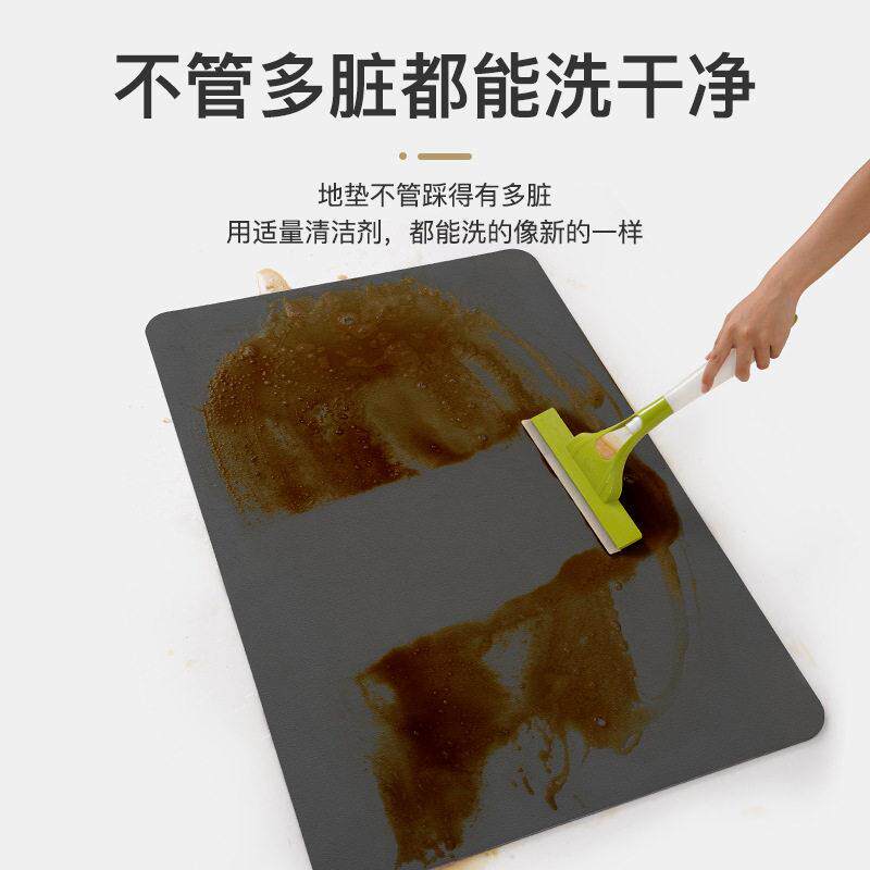 Household kitchen trash can floor mat simple absorbent mat anti-dirty non-slip no-wash easy care foot mat quick-drying carpet