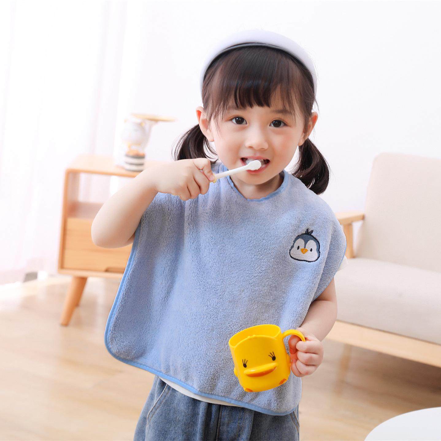 儿童洗漱巾刷牙洗脸防水围嘴幼儿宝宝口水毛巾擦脸不湿衣漱口围兜,淘宝优惠券,粉丝福利购,淘宝优惠卷